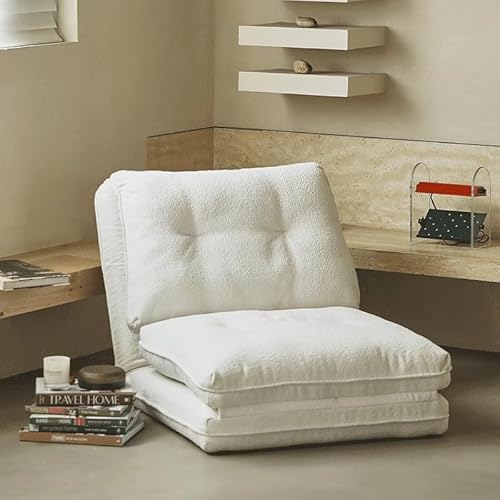 Sitzsack Sofa Bodensofa Lazy Sofa Convertible Flip Chair, Klappsofabett, Faltbare Bodenposition, Verstellbares Liegebett, Metallrahmen und Kissen für Wohnzimmer, Schlafzimmer C von BBioss