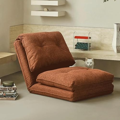 Sitzsack Sofa Bodensofa Lazy Sofa Convertible Flip Chair, Klappsofabett, Faltbare Bodenposition, Verstellbares Liegebett, Metallrahmen und Kissen für Wohnzimmerschlafzimmer A von BBioss