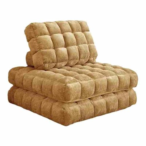 Sitzsack Sofa Bodensofa Lazy Sofa Klappsofabett - Umwandelbarer Schlafsessel mit Kissen, Ausklappbare Couch, Memory Foam-Bodenmatratze, Futon-Couch, für Wohnzimmer/Schlafsaal/Gästezimmer/Zuhause, Gelb Sitzsack Sofa Bodensofa Lazy Sofa Klappsofabett - Umwandelbarer Schlafsessel mit Kissen, Ausklappbare Couch, Memory Foam-Bodenmatratze, Futon-Couch, für Wohnzimmer/Schlafsaal/Gästezimmer/Zuhause, Gelb von BBioss