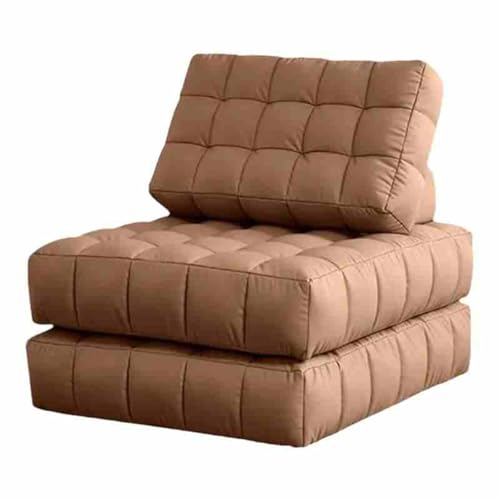 Sitzsack Sofa Bodensofa Lazy Sofa Klappsofabett - Umwandelbarer Schlafsessel mit Kissen, ausklappbare Couch, Memory Foam-Bodenmatratze, Futon-Couch, für Wohnzimmer/Schlafsaal/Gästezimmer/Zuhause, Brau von BBioss