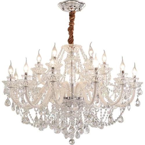 Transparente Kristall Kronleuchter Wohn- und Esszimmer E14 * 6 Kerze Villa Schlafzimmer Modelllampe 60CM von BBioss