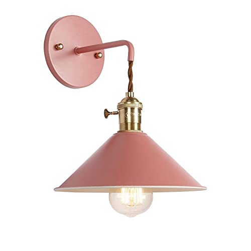 Wandleuchte Lampe Macaron Skandinavischer Stil E27 Kerzenhalter Edison Gefrierglas Nachttischlampen Toilettenlampen (Größe: Warmweiß von BBioss
