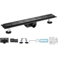 Bc-elec - 06-70-B Duschrinne 70cm aus Edelstahl black matt, sterfput Duschrinne, höhenverstellbar 98-142mm Bc-elec - 06-70-B Duschrinne 70cm aus Edelstahl black matt, sterfput Duschrinne, höhenverstellbar 98-142mm von BC-ELEC