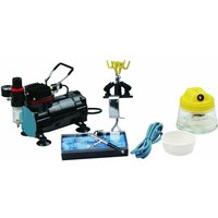 Bc-elec - AS-18KB professionelles airbrush set kompressor airbrushpistole komplett kit inkl halter von BC-ELEC