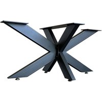 407002-B tischgestell Kreuzgestell spider aus schwarzem Stahl 150x78x71 Tischkufen Möbelgestell Tischbeine - Bc-elec von BC-ELEC