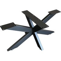 Bc-elec - 407003-B TISCHGESTELL Kreuzgestell SPIDER aus schwarzem Stahl 120x68x71 Tischkufen Möbelgestell Tischbeine von BC-ELEC