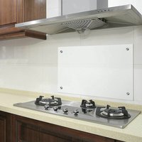 AKG06-7050 Küchencredenza aus Klarglas 70x50cm, gehärtetes Sicherheitsglas 6mm, Spritzschutz, Haubenboden - Transparent - Bc-elec von BC-ELEC
