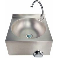 ASS02 Wandmontiertes Edelstahl Handwaschbecken, Kniesteuerung, Femursteuerung Handwaschbecken - Bc-elec von BC-ELEC