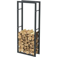 Bc-elec - HHWPF0004 Holzablage aus schwarzem Stahl 150x60x25CM, Rack für Brennholz, Kaminholzablage. - Schwarz von BC-ELEC
