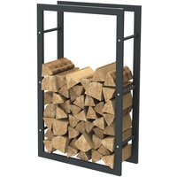 HHWPF0018 Holzablage aus schwarzem Stahl 100x60x25CM, Rack für Brennholz, Kaminholzablage. - Schwarz - Bc-elec von BC-ELEC