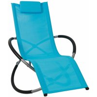 HMBL-04-BLUE Blaue Loungesessel, Gartenentspanner, Gartenstuhl, Schaukelstuhl, wetterfest, max 180kg - Bc-elec von BC-ELEC