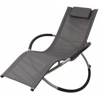HMBL-04-GREY Graue Loungesessel, Gartenentspanner, Gartenstuhl, Schaukelstuhl, wetterfest, max 180kg - Bc-elec von BC-ELEC