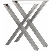 Bc-elec - HMLT-3 Set mit 2 Tischbeinen in rohem Stahl lackiert Format x, Metall-Tischbeine 60x72cm von BC-ELEC
