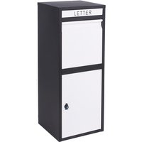 LPB102GS Briefkasten Paketbox (vormontiert) Postbox 41x38x102cm aus verzinktem Stahl anthrazit und weiß - Anthrazit - Bc-elec von BC-ELEC