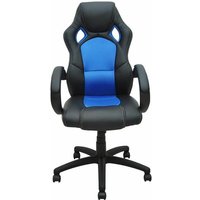 Bs11010-2 racing bürostuhl drehstuhl chefsessel stuhl schalensitz sportsitz büro blau - Blau - Bc-elec von BC-ELEC