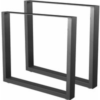 HM8072-B 2 Stahl-Tischbeinen Set, schwarz, Möbelbeine, Metall-Tischbeine 80x72cm Möbelbeine - Bc-elec von BC-ELEC