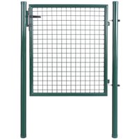 Bc-elec - HMGD-1 Gartenzaun, Gartentor 100x100cm grün, Gartentür, Zauntor , Gartentor mit Schloss, Türklinke und Schlüssel - Grün von BC-ELEC