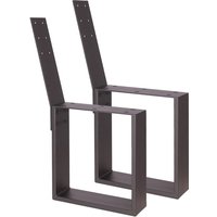 HMTS-0101B 2 Bankfüße aus schwarzem Stahl mit Rückenlehne, Bankgestell mit Rückenlehne 40x81cm. - Bc-elec von BC-ELEC