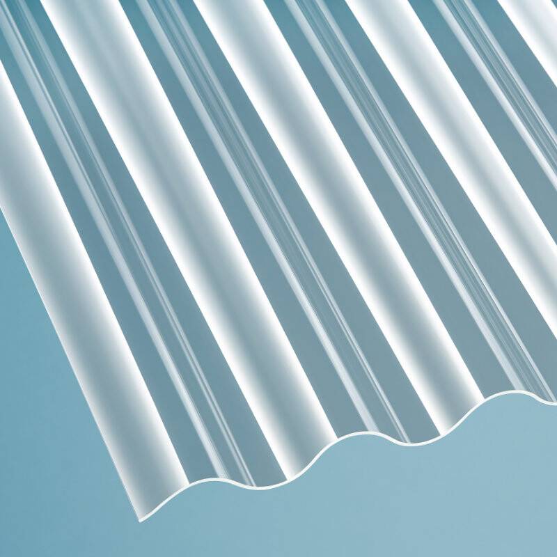Acryl Lichtplatte | Wellplatte | 76/18 | 1,5 mm | Breite 1045 mm | glatt | glasklar von Scobalit