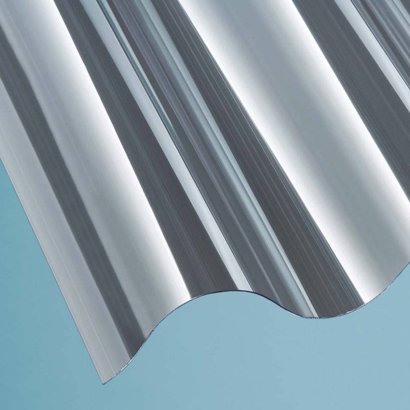 Terrassendach Komplettset Lichtplatte 177/51 Typ P6 glatt Polycarbonat 0,8 mm klar von Scobalit
