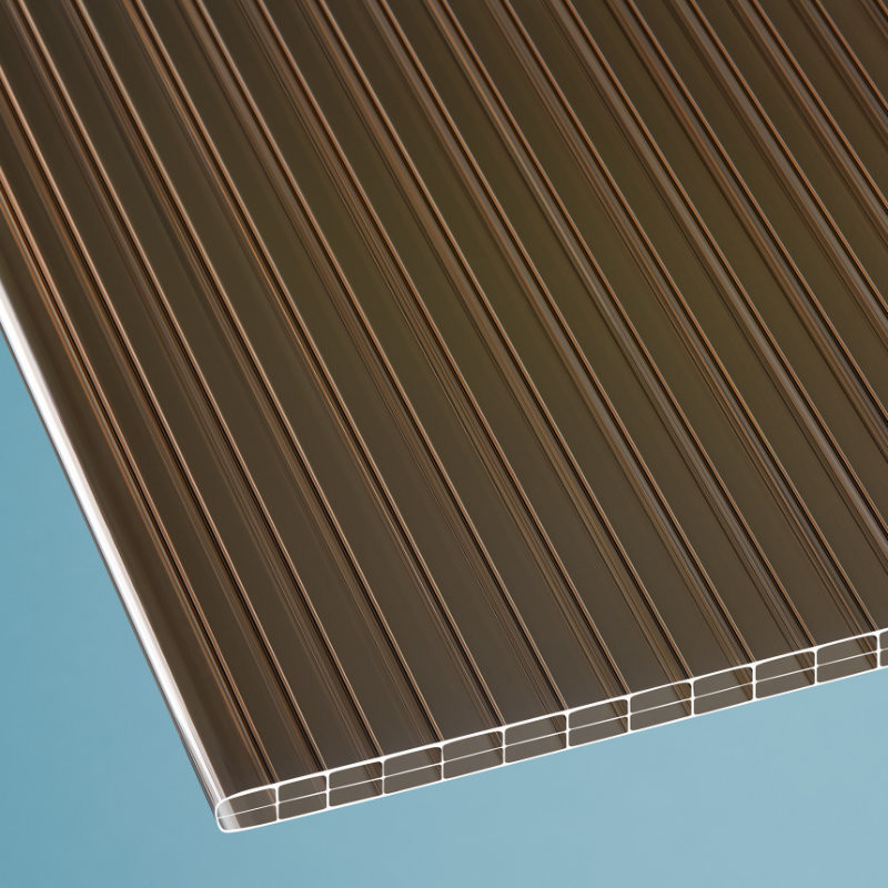 Terrassendach Komplettset mit Thermo Alu Verlegeprofil bronce 16 Polycarbonat von Scobalit