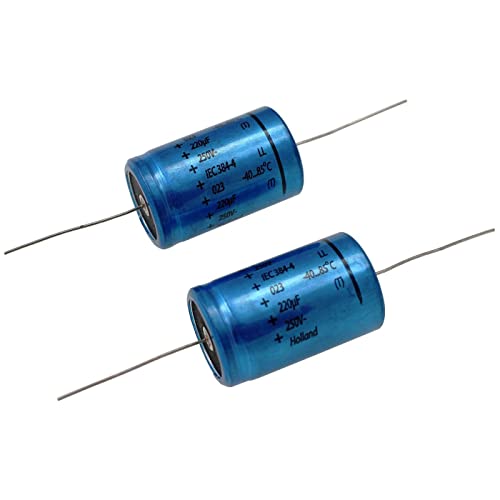Elko Kondensator 2x axial 220µF 250V | Elektrolytkondensator bis zu 85°C | 220uF Electrolytic Capacitor from BC von B&C