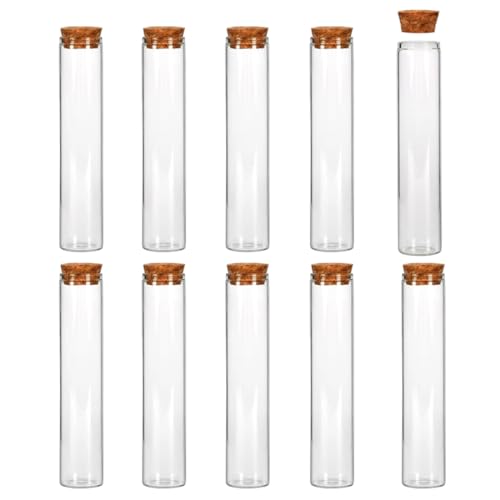 BCBF 10 Stück Reagenzglas Mit Korken,12 * 75mm Reagenzgläser Klein Reagenzgläser Für Blumen Reagenzgläser Mit Korken,Reagenzgläser Aus Glas von BCBF