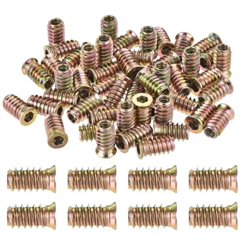 BCBF 30 PCS M5 gewindeeinsatz einschraubmutter gewindehülse einschlagmuttern Einschraubmutter Einschraubmutter mit Abdeckrand Gewindeeinsatz Hex Innensechskantmuttern aus verzinktem Stahl von BCBF