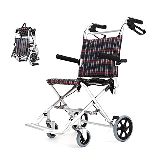 BCBKD Rollator Faltbar Und Leicht, Aluminium 2 in1 Rollator Transportstuhl Gehhilfe mit Fußstützen und Rückenlehne, für Senioren/Erwachsene von BCBKD