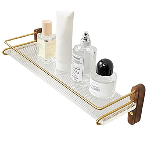 BCCCLLLSA Schweberegale aus Acryl, Wandregal mit Metallsteg, abnehmbares Aufbewahrungsregal, Badezimmer-Wandregale für Wohnzimmer, Schlafzimmer, Küche, Kinderzimmer (Braun, 50,8 cm) von BCCCLLLSA