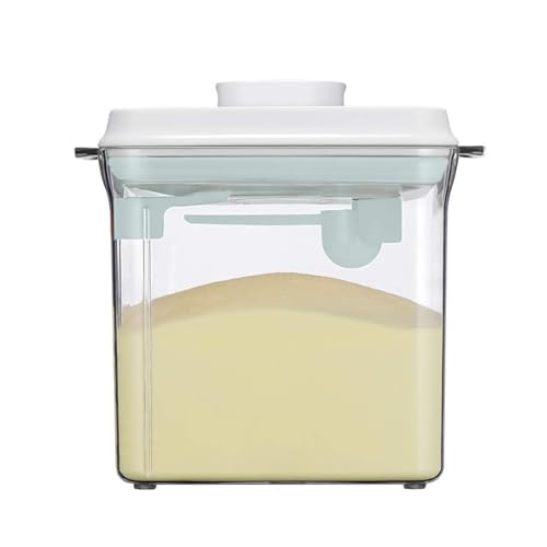 BCENG 1.7L Milchpulver-Vorratsbehälter Pop-up-Vorratsglas Einhandbedienung Versiegelter Milchpulverspender Abnehmbar Milchpulver Behälter mit Löffel zur Aufbewahrung Milchpulver und Lebensmitteln von BCENG
