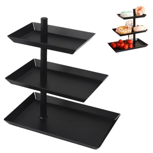 BCENG 360°Drehbares Obstschale Metall Food Display Servierplatte Etagere 3 Etagen Etagere aus Rostfreiem Obst Etagere Etagere Verstellbarem Winkel Schwarz Drehbares Etagere für Dessert Kuchen BCENG 360°Drehbares Obstschale Metall Food Display Servierplatte Etagere 3 Etagen Etagere aus Rostfreiem Obst Etagere Etagere Verstellbarem Winkel Schwarz Drehbares Etagere für Dessert Kuchen von BCENG