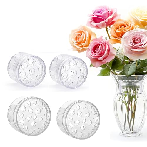 BCENG 4 Stück Blumenhalter Transparenter Spiralstielhalter Für Blumen Wiederverwendbare Ikebana Stielhalter DIY Blumengesteck Blumenhalter Ikebana Twister Blumengesteck Accessoire Für Vasen Dekor von BCENG