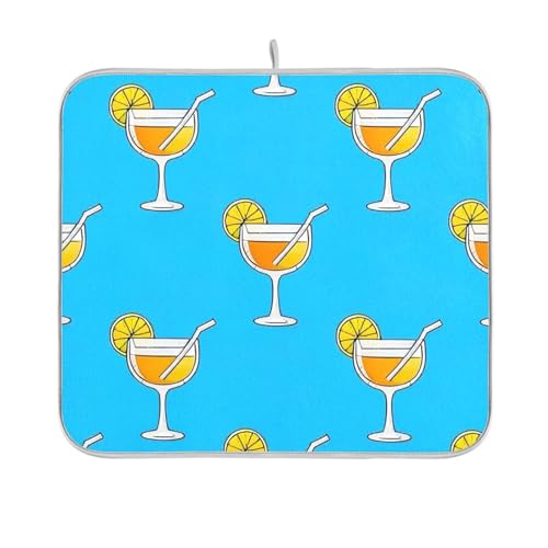 Abtropfmatte, wiederverwendbar, rechteckig, klein, 40,6 x 45,7 cm, leicht zu reinigen, dekorative Heimdekoration von BCFHRGT