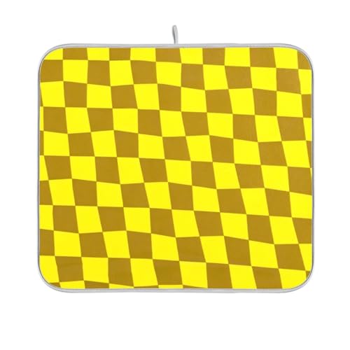 Abtropfmatte mit Karomuster, wiederverwendbar, rechteckig, klein, matt, 40,6 x 45,7 cm, leicht zu reinigen, dekorative Heimdekoration Abtropfmatte mit Karomuster, wiederverwendbar, rechteckig, klein, matt, 40,6 x 45,7 cm, leicht zu reinigen, dekorative Heimdekoration von BCFHRGT