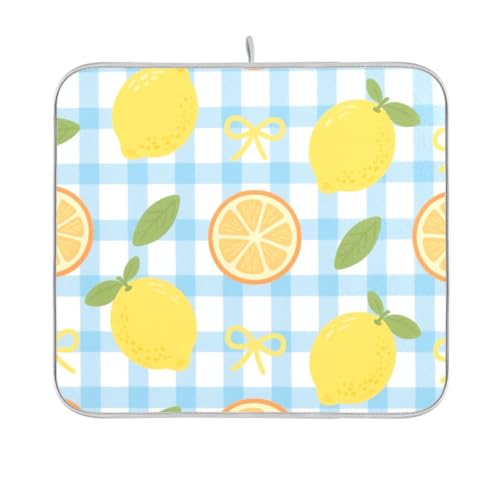 Abtropfmatte mit niedlichem Cartoon-Motiv, wiederverwendbar, rechteckig, klein, 40,6 x 45,7 cm, leicht zu reinigen, dekorative Heimdekoration von BCFHRGT