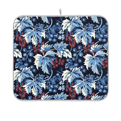 Art Grape Blue Red Black Drying Dish Mat Reusable Rectangle Small Dish Drainer Cloth 16x18 Easy Clean Decorative Home Decor Essentials Art Grape Blue Red Black Drying Dish Mat Reusable Rectangle Small Dish Drainer Cloth 16x18 Easy Clean Decorative Home Decor Essentials von BCFHRGT