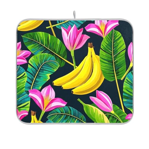 Fruit Banana Floral Fashion Black Drying Dish Mat Reusable Rectangle Small Dishwasher Drying Matte 16x18 Easy Clean Decorative Home Decor Essentials Fruit Banana Floral Fashion Black Drying Dish Mat Reusable Rectangle Small Dishwasher Drying Matte 16x18 Easy Clean Decorative Home Decor Essentials von BCFHRGT
