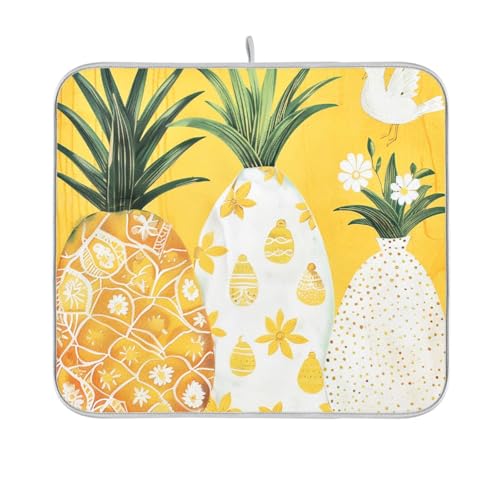 Geschirrmatte mit Ananas-Safari-Silhouette, wiederverwendbar, rechteckig, kleine Arbeitsplatte, 40,6 x 45,7 cm, leicht zu reinigen, dekorative Heimdekoration Geschirrmatte mit Ananas-Safari-Silhouette, wiederverwendbar, rechteckig, kleine Arbeitsplatte, 40,6 x 45,7 cm, leicht zu reinigen, dekorative Heimdekoration von BCFHRGT
