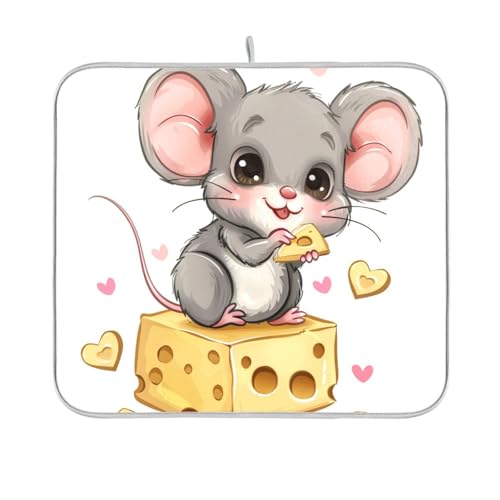 Graues Tier frisst Käse, lustige Geschirrmatte, wiederverwendbar, rechteckig, kleine Küchenarbeitsplatte, Dekoration, 40,6 x 45,7 cm, leicht zu reinigen, dekorative Heimdekoration Graues Tier frisst Käse, lustige Geschirrmatte, wiederverwendbar, rechteckig, kleine Küchenarbeitsplatte, Dekoration, 40,6 x 45,7 cm, leicht zu reinigen, dekorative Heimdekoration von BCFHRGT