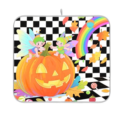 Hello Fall Herbst Kürbis kariert kariert Abtropfmatte wiederverwendbar rechteckig kleines Abtropfgestell Pad 40,6 x 45,7 cm leicht zu reinigen dekorative Heimdekoration Essentials Hello Fall Herbst Kürbis kariert kariert Abtropfmatte wiederverwendbar rechteckig kleines Abtropfgestell Pad 40,6 x 45,7 cm leicht zu reinigen dekorative Heimdekoration Essentials von BCFHRGT