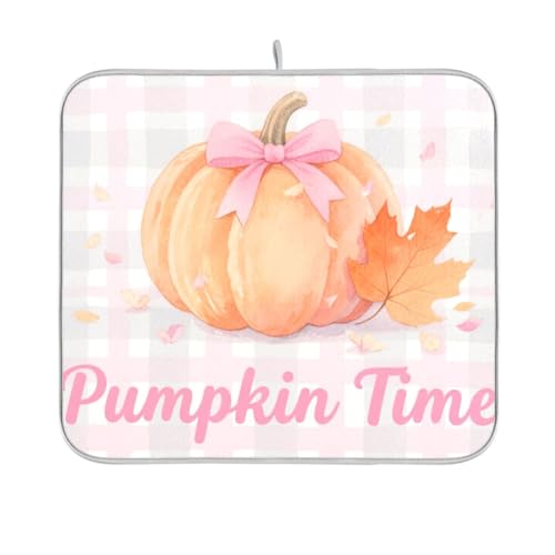 Hello Fall Herbst Kürbis kariert kariert rosa Geschirrmatte wiederverwendbar rechteckig klein Abtropfmatte und Gestell 40,6 x 45,7 cm leicht zu reinigen dekorative Heimdekoration Essentials Hello Fall Herbst Kürbis kariert kariert rosa Geschirrmatte wiederverwendbar rechteckig klein Abtropfmatte und Gestell 40,6 x 45,7 cm leicht zu reinigen dekorative Heimdekoration Essentials von BCFHRGT