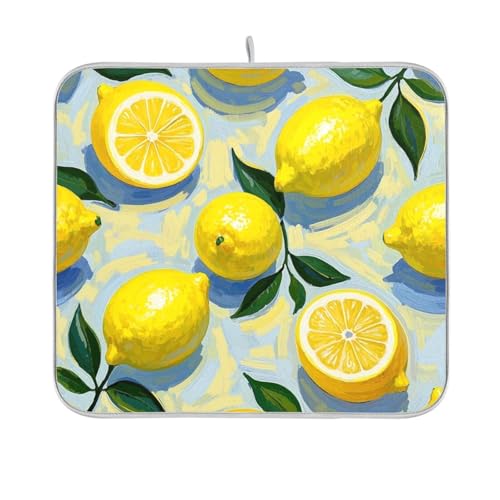 Ölgemälde mit gelber Zitrone, wiederverwendbar, rechteckig, kleine Küchenarbeitsplatte, 40,6 x 45,7 cm, leicht zu reinigen, dekorative Heimdekoration Ölgemälde mit gelber Zitrone, wiederverwendbar, rechteckig, kleine Küchenarbeitsplatte, 40,6 x 45,7 cm, leicht zu reinigen, dekorative Heimdekoration von BCFHRGT