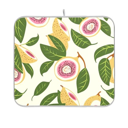 Old Slow Style Passionsfrucht-Abtropfmatte, wiederverwendbar, rechteckig, klein, für Geschirr, 40,6 x 45,7 cm, leicht zu reinigen, dekorative Heimdekoration von BCFHRGT