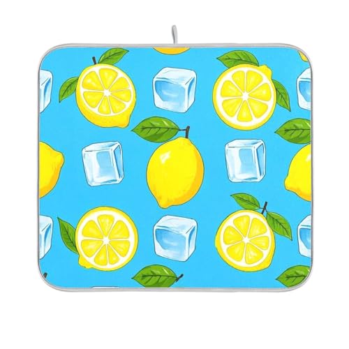 Summer Lemon Ice Block Dish Mat Reusable Rectangle Small Dish Drainer Board 16x18 Easy Clean Decorative Home Decor Essentials Summer Lemon Ice Block Dish Mat Reusable Rectangle Small Dish Drainer Board 16x18 Easy Clean Decorative Home Decor Essentials von BCFHRGT