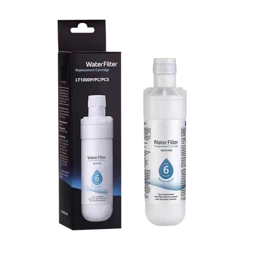 BCHGTRDR Kühlschrank-Wasserfilter-Zubehör, Kompatibel Mit LG, LT1000P ADQ74793501, ADQ75795105, AGF80300704 Oder AGF80300705, 1–6 Stück Wasserfilter-Ersatzteile(1PCS) von BCHGTRDR