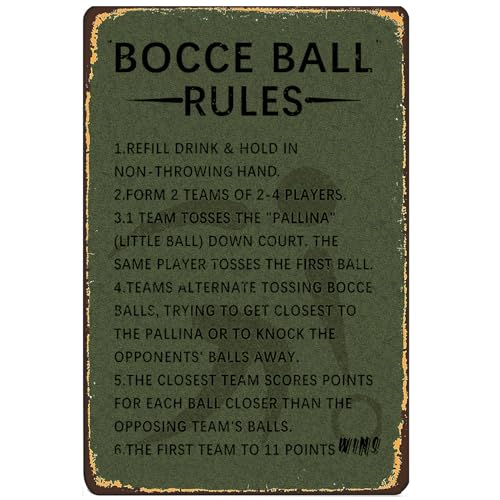 Boccia-Ball-Regeln, Poster, Wanddekoration, Türdekoration, Boccia-Ball-Regeln, rustikale Dekoration für Bar, Pub, Küche, Zuhause, Kinderzimmer, Garage, Männerhöhle, Geschäft, lustig, Retro-Wandkunst Boccia-Ball-Regeln, Poster, Wanddekoration, Türdekoration, Boccia-Ball-Regeln, rustikale Dekoration für Bar, Pub, Küche, Zuhause, Kinderzimmer, Garage, Männerhöhle, Geschäft, lustig, Retro-Wandkunst von BCHUAN