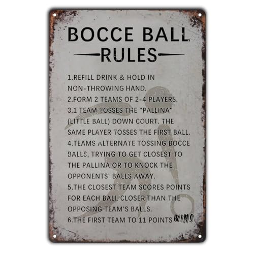 Scoring Rules Schild Boccia Rules Vintage Metall-Blechschild Poster Retro Wanddekoration Türschild Boccia Ball Regeln Rustikale Dekoration für Bar Pub Küche Zuhause Wohnzimmer Garage Man Cave Shop Scoring Rules Schild Boccia Rules Vintage Metall-Blechschild Poster Retro Wanddekoration Türschild Boccia Ball Regeln Rustikale Dekoration für Bar Pub Küche Zuhause Wohnzimmer Garage Man Cave Shop von BCHUAN