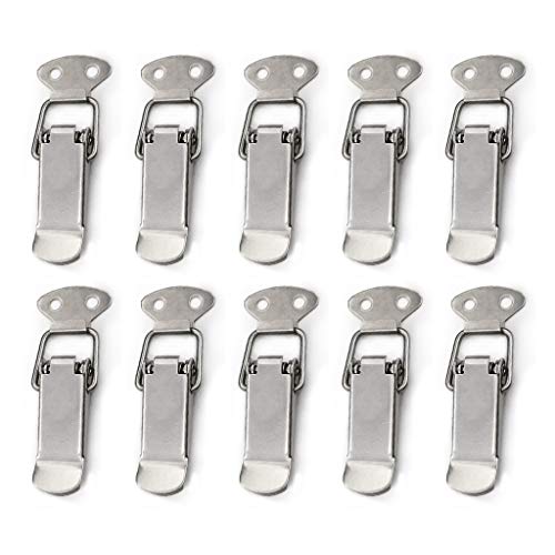 10 Stück Koffer-Knebelverschluss, silberfarben, dekorative Haspenschloss, Box für Verschluss, Schmuckwerkzeug, praktische Schlösser, Werkzeugkasten-Verriegelung 10 Stück Koffer-Knebelverschluss, silberfarben, dekorative Haspenschloss, Box für Verschluss, Schmuckwerkzeug, praktische Schlösser, Werkzeugkasten-Verriegelung von BCIOUS