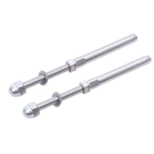 20 Stück T316 Edelstahl-Kabelgeländer-Kits, Gewindeklemme, 0,3 cm Handdrehung, Gewindespanner, einfach zu bedienendes Deckgeländer 20 Stück T316 Edelstahl-Kabelgeländer-Kits, Gewindeklemme, 0,3 cm Handdrehung, Gewindespanner, einfach zu bedienendes Deckgeländer von BCIOUS